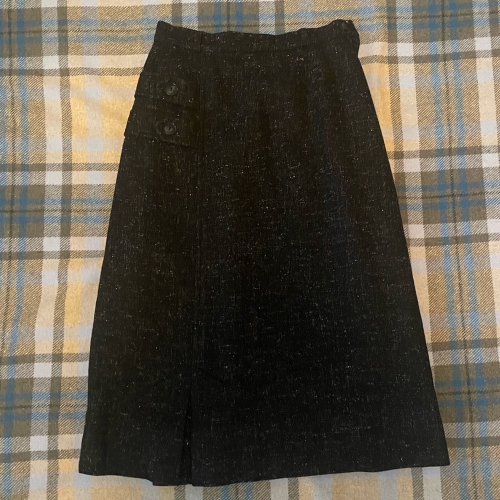 Vintage Pencil Skirt 1950s Wool XS